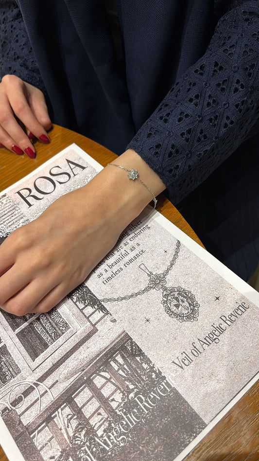 سوار حظ لعيد الميلاد من الفضة الإسترلينية 925 على شكل زهرة ثلج مطلي بالذهب للنساء