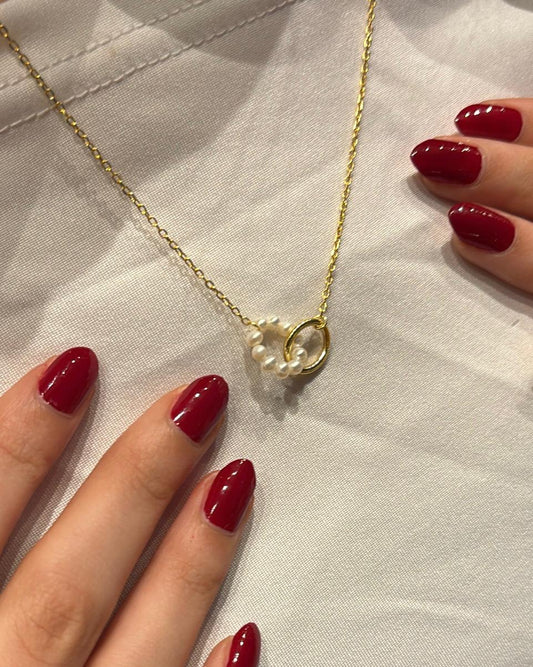 قلادة مربعة فاخرة فضه استرليني 925 بحجر زركون لامع